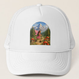 Wanderlust Mountain Fairy Hiker Fairycore Mushroom Trucker Pet