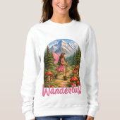 Wanderlust Mountain Fairy Hiker Fairycore Mushroom Trui (Voorkant)