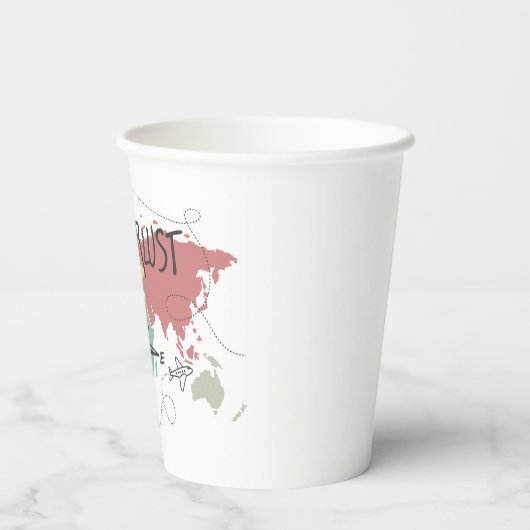 Wanderlust Papieren Bekers (Achterkant)