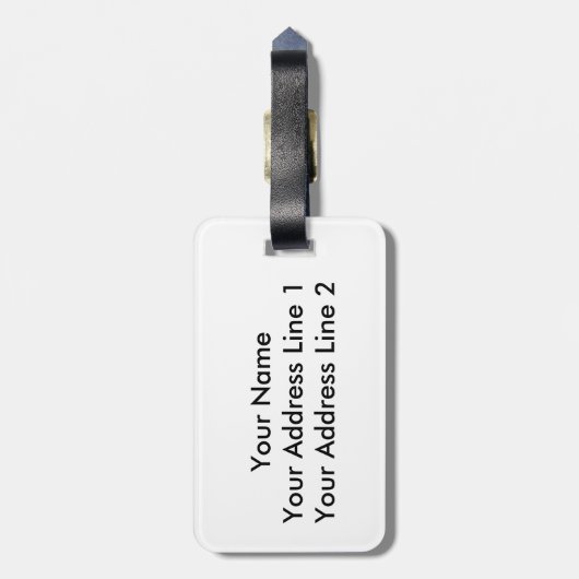 Wanderlust (Paris Gargoyle & Uitzicht) Bagagelabel (Achterkant verticaal)