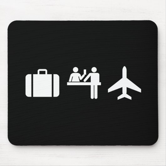 Wanderlust Pictogram Mousepad Muismat (Voorkant)
