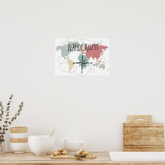Wanderlust Poster (Keuken)