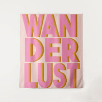 Wanderlust Quote Typografie Design in Roze