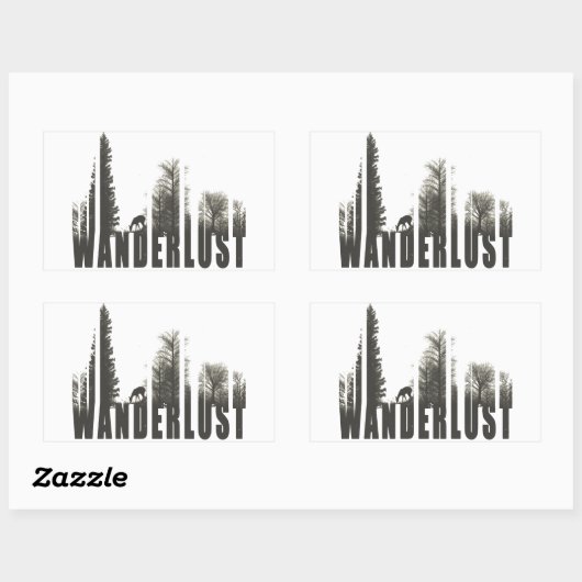 Wanderlust Rechthoekige Sticker (Vel)