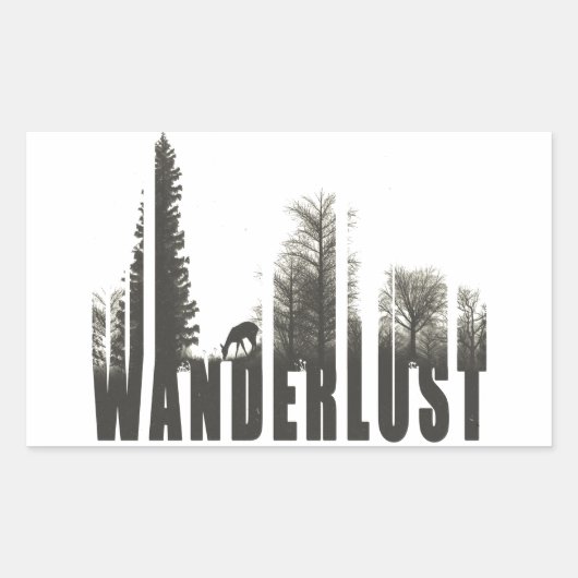 Wanderlust Rechthoekige Sticker (Voorkant)