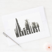 Wanderlust Rechthoekige Sticker (Envelop)