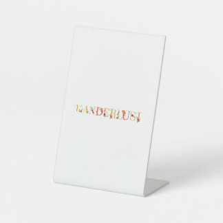 Wanderlust Reclamebord Met Voetstuk