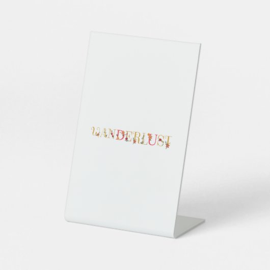 Wanderlust Reclamebord Met Voetstuk (Voorkant)