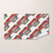 Wanderlust Red London Bus Ride Traveler Funky Bad Handdoek (Handdoek)