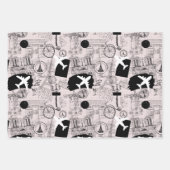 Wanderlust reispatroon inpakpapier vel (Voorkant)