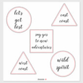 Wanderlust reizen citeert water fles bagage sticker (Vel)