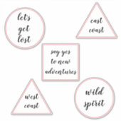 Wanderlust reizen citeert water fles bagage sticker (Voorkant)