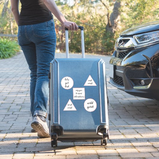 Wanderlust reizen citeert water fles bagage sticker (Koffer Insitu)