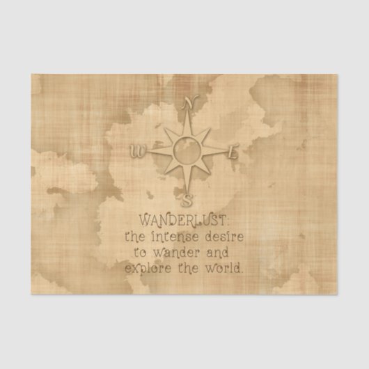 Wanderlust..." Reizigerprijsopgave op  papier (Voorkant)