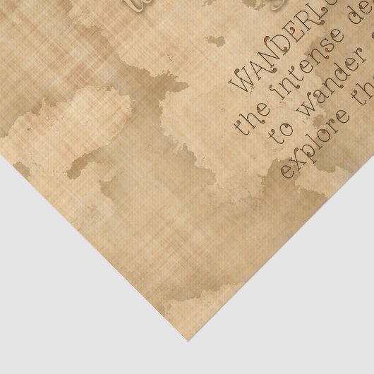 Wanderlust..." Reizigerprijsopgave op papier (Detail)