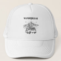 Wanderlust Retro Camper Van & Bergkompas Ske