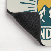 Wanderlust Retro Teal Mountain Sunrise | Hiking Muismat (Hoek)