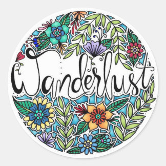 Wanderlust Ronde Sticker