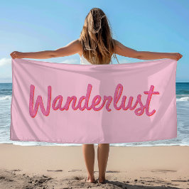 Wanderlust Roze Droom Pop | Meisjesachtige Popcore Strandlaken