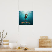 Wanderlust Seahorse-Poster Poster (Keuken)