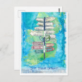Wanderlust Signpost of Ireland Briefkaart (Voorkant / Achterkant)