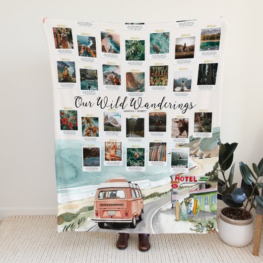Wanderlust | Snapshots Fotoherinnering Fleece Deken