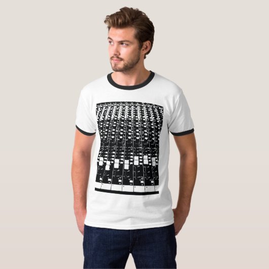 Wanderlust Sound Mix Board EDM Hipster Festival T-shirt (Voorkant volledig)
