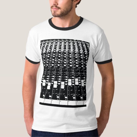 Wanderlust Sound Mix Board EDM Hipster Festival T-shirt (Voorkant)