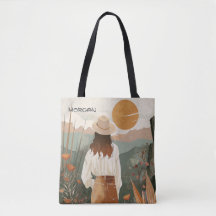 Wanderlust Sunset Canvas tas met Artistieke Natuur
