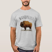 WANDERLUST T-Shirt: Amerikaanse buffel (Bison) T-shirt (Voorkant)