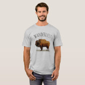 WANDERLUST T-Shirt: Amerikaanse buffel (Bison) T-shirt (Voorkant volledig)
