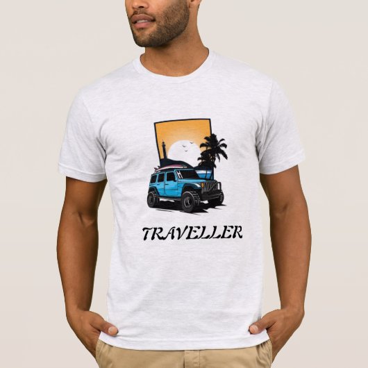Wanderlust T-shirt - Verken voorbij de grenzen (Voorkant)