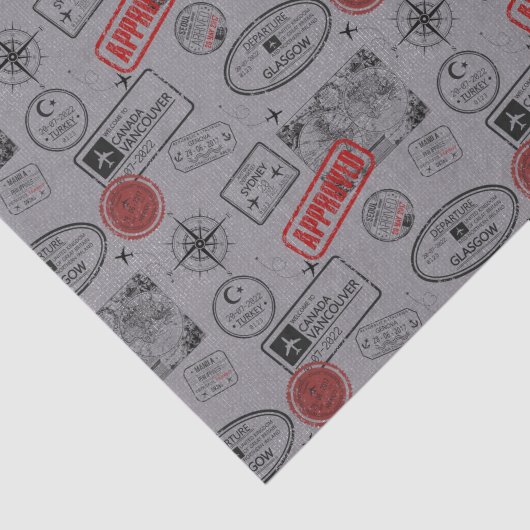 Wanderlust Tissuepapier (Detail)