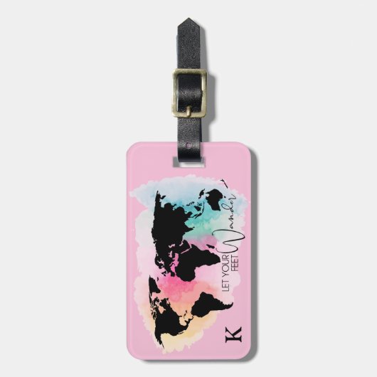 Wanderlust Travel Bagagelabel (Voorkant verticaal)