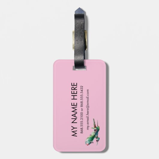 Wanderlust Travel Bagagelabel (Achterkant verticaal)