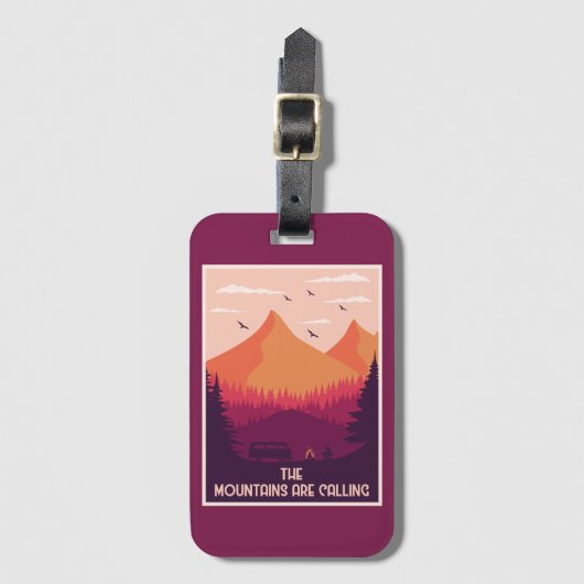 Wanderlust Travel Bagagelabel (Voorkant (verticaal))