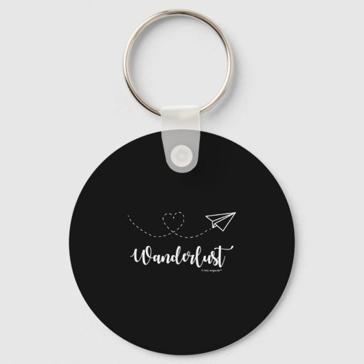 Wanderlust - Travel - Motivational Graphic Tee  Sleutelhanger (Voorkant)