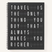 Wanderlust Travel Quote met Flipboard Typografie Notitieboek (Voorkant)