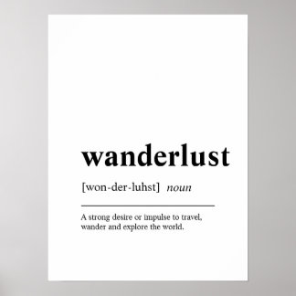 Wanderlust Travel Quote Poster