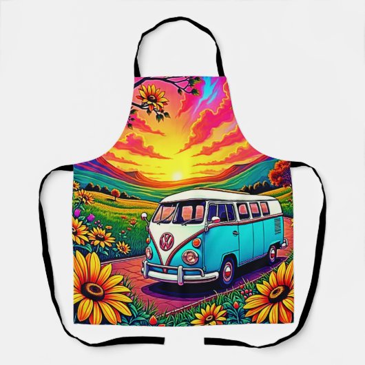 Wanderlust Van Sunset Art Schort (Voorkant)