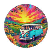 Wanderlust Van Sunset Art Snijplank (Voorkant)