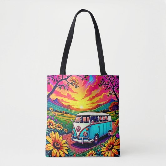 Wanderlust Van Sunset Art Tote Bag (Voorkant)