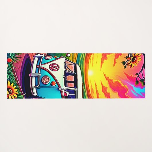 Wanderlust Van Sunset Art Yogamat (Achterkant (horizontaal))