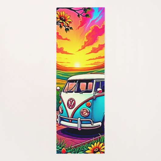 Wanderlust Van Sunset Art Yogamat (Achterkant)
