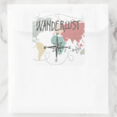 Wanderlust Vierkante Sticker (Tas)