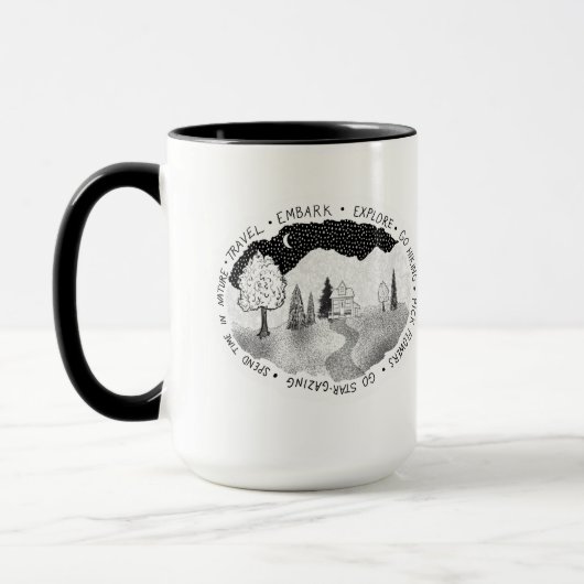 Wanderlust voor Natuur liefhebbers & avonturiers Mok (Links)