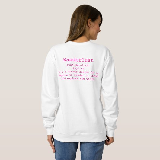 Wanderlust Vrouwen Crewneck Sweatshirt (Achterkant volledig)