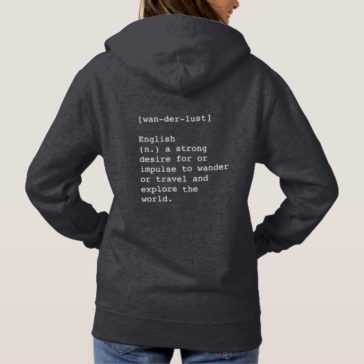 Wanderlust Vrouwen Hoodie (Achterkant)