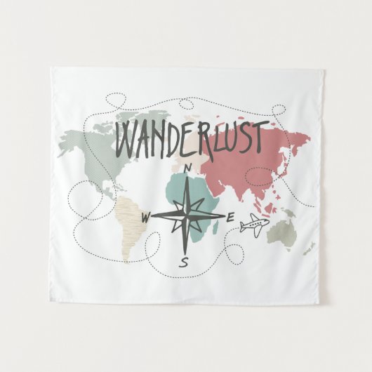 Wanderlust Wandkleed (Voorkant (horizontaal))