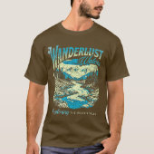 Wanderlust Waters Mannen Basic T-Shirt (Voorkant)